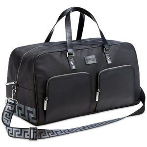 Versace Parfums Black Canvas Duffle Bag Weekend Overnight Travel Gym